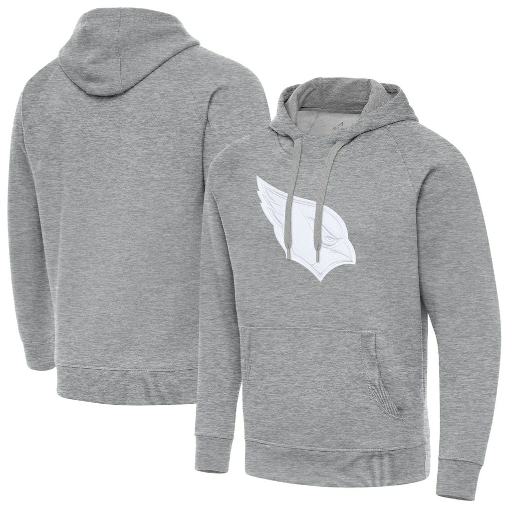 Arizona Cardinals Antigua Victory Pullover Hoodie - Heather Gray Hoodies