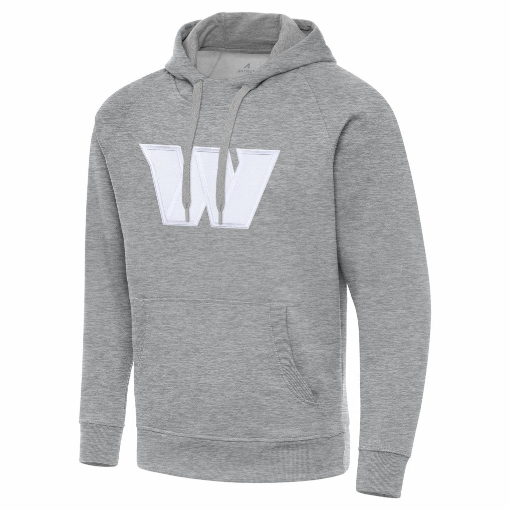 Washington Commanders Antigua Victory Pullover Hoodie - Heather Gray Hoodies