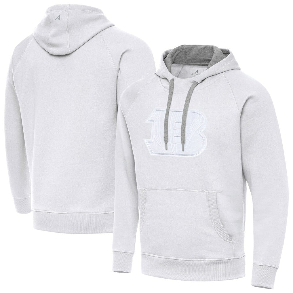 Cincinnati Bengals Antigua Victory Pullover Hoodie - White Hoodies