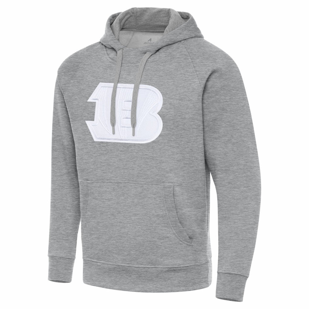 Cincinnati Bengals Antigua Victory Pullover Hoodie - Heather Gray Hoodies