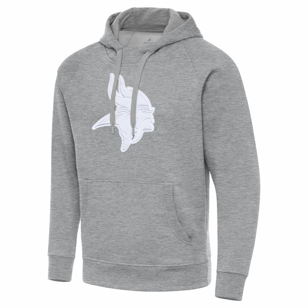 Minnesota Vikings Antigua Victory Pullover Hoodie - Heather Gray Hoodies
