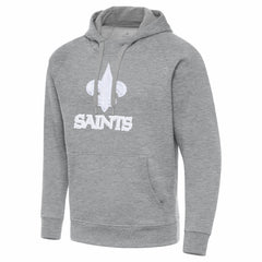 New Orleans Saints Antigua Victory Pullover Hoodie - Heather Gray Hoodies