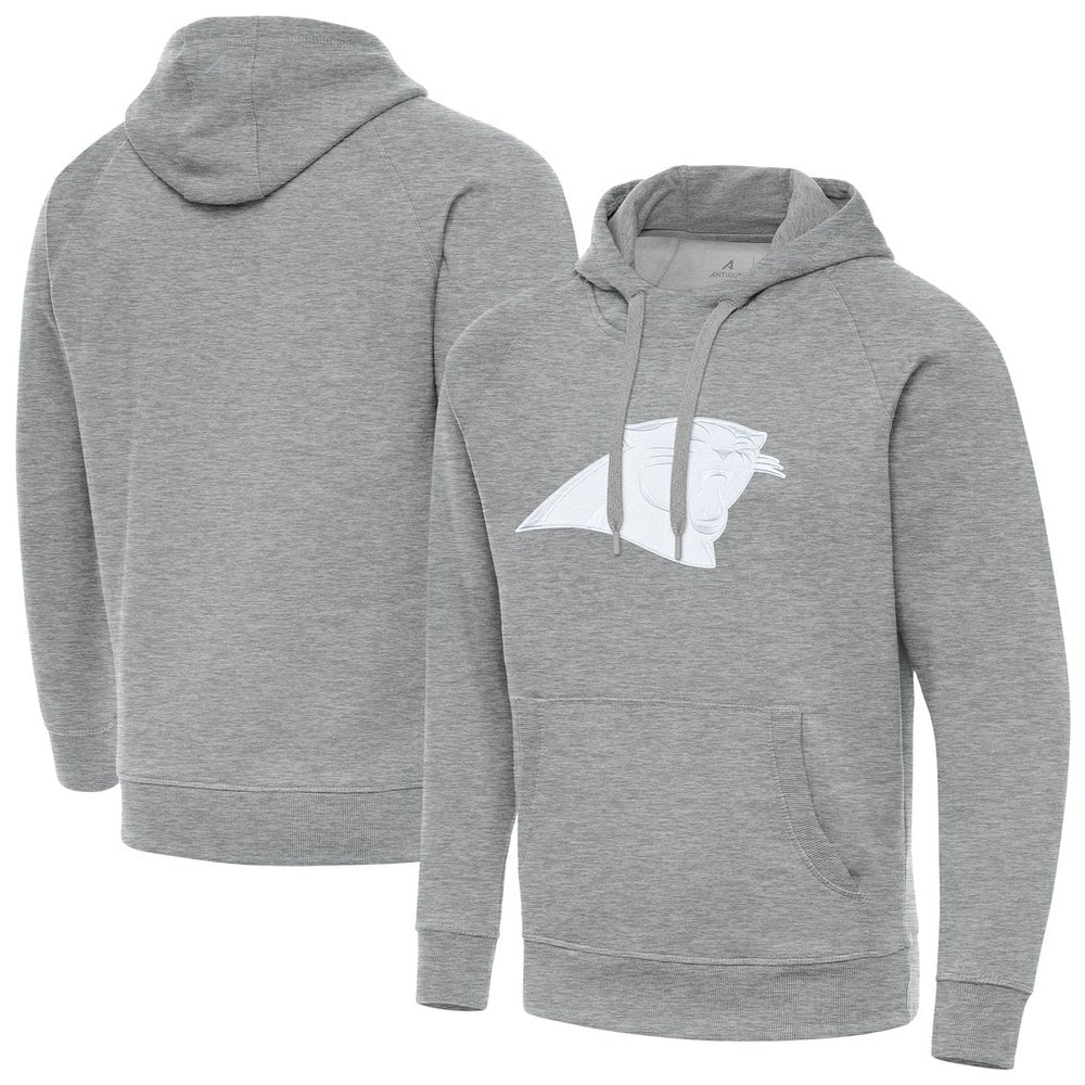 Carolina Panthers Antigua Victory Pullover Hoodie - Heather Gray Hoodies
