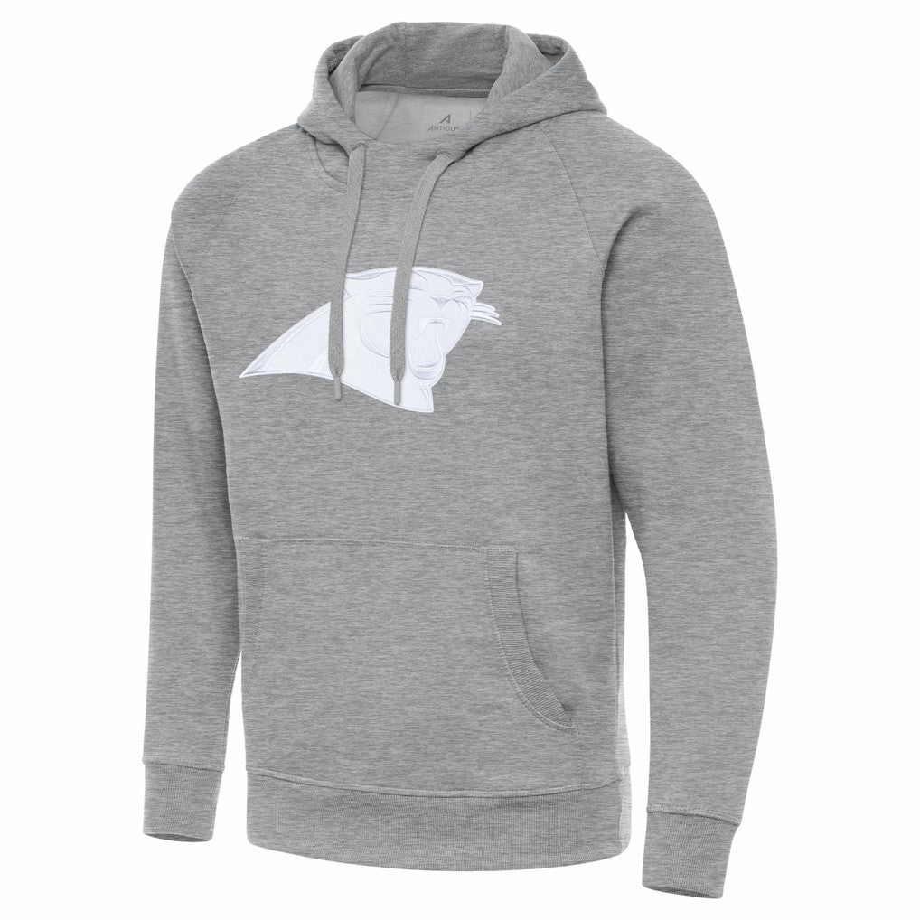 Carolina Panthers Antigua Victory Pullover Hoodie - Heather Gray Hoodies