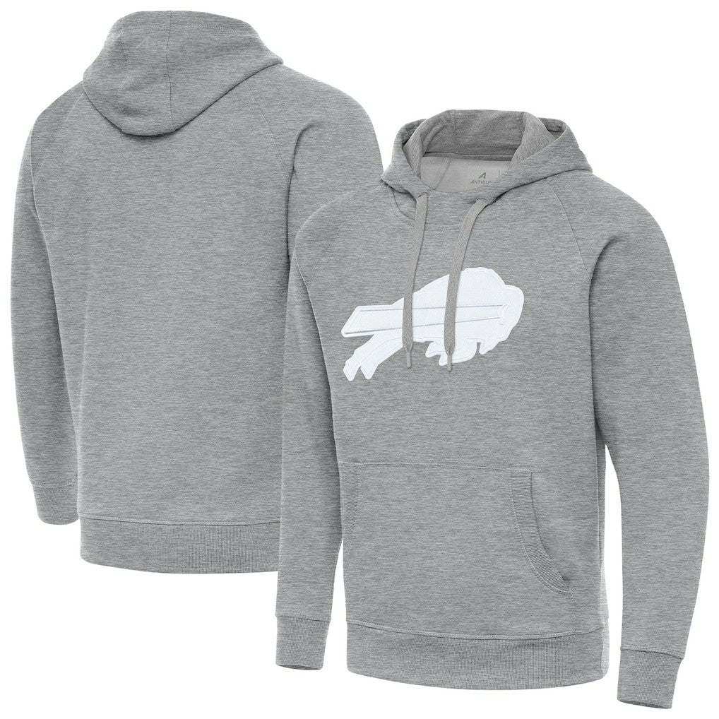 Buffalo Bills Antigua Victory Pullover Hoodie - Heather Gray Hoodies