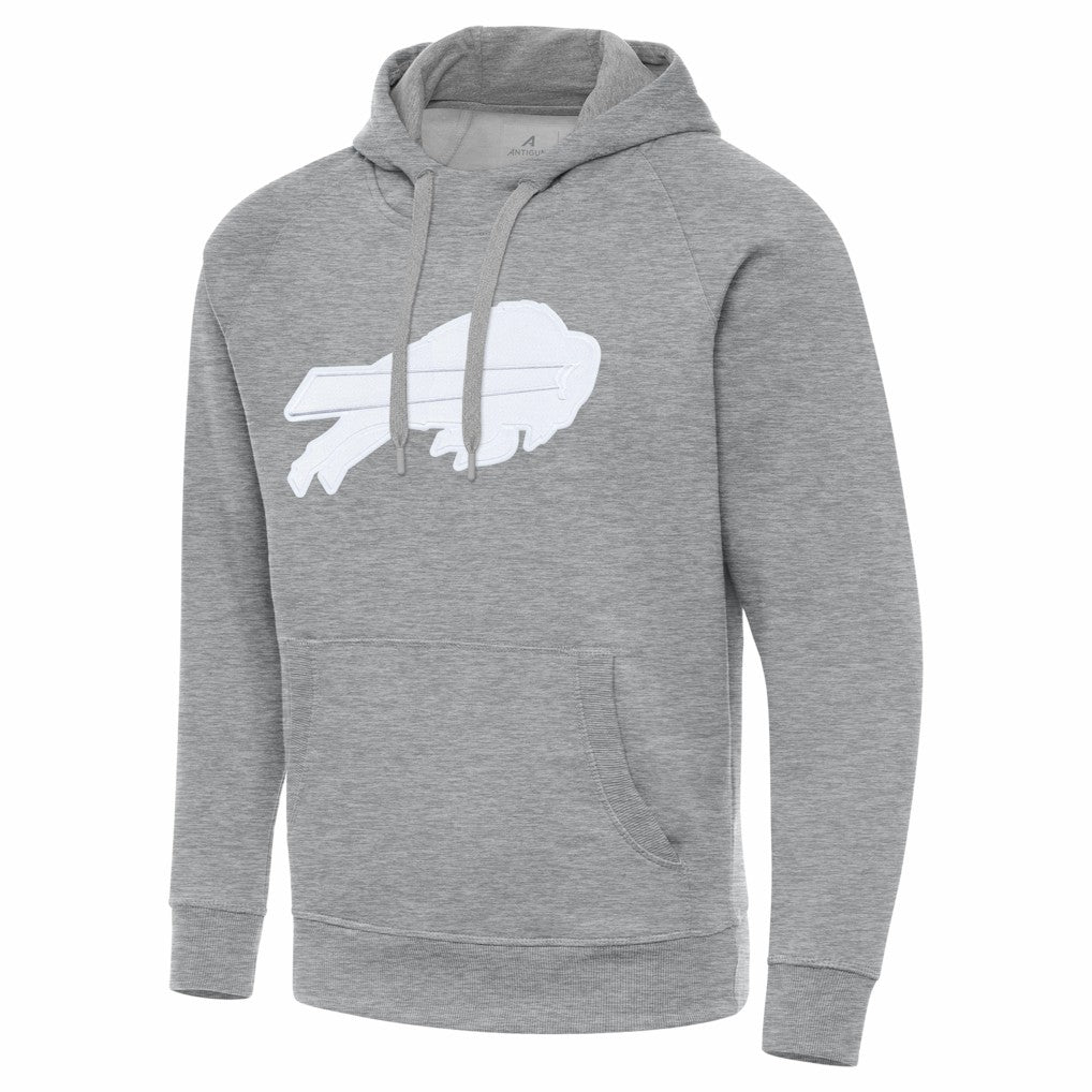 Buffalo Bills Antigua Victory Pullover Hoodie - Heather Gray Hoodies