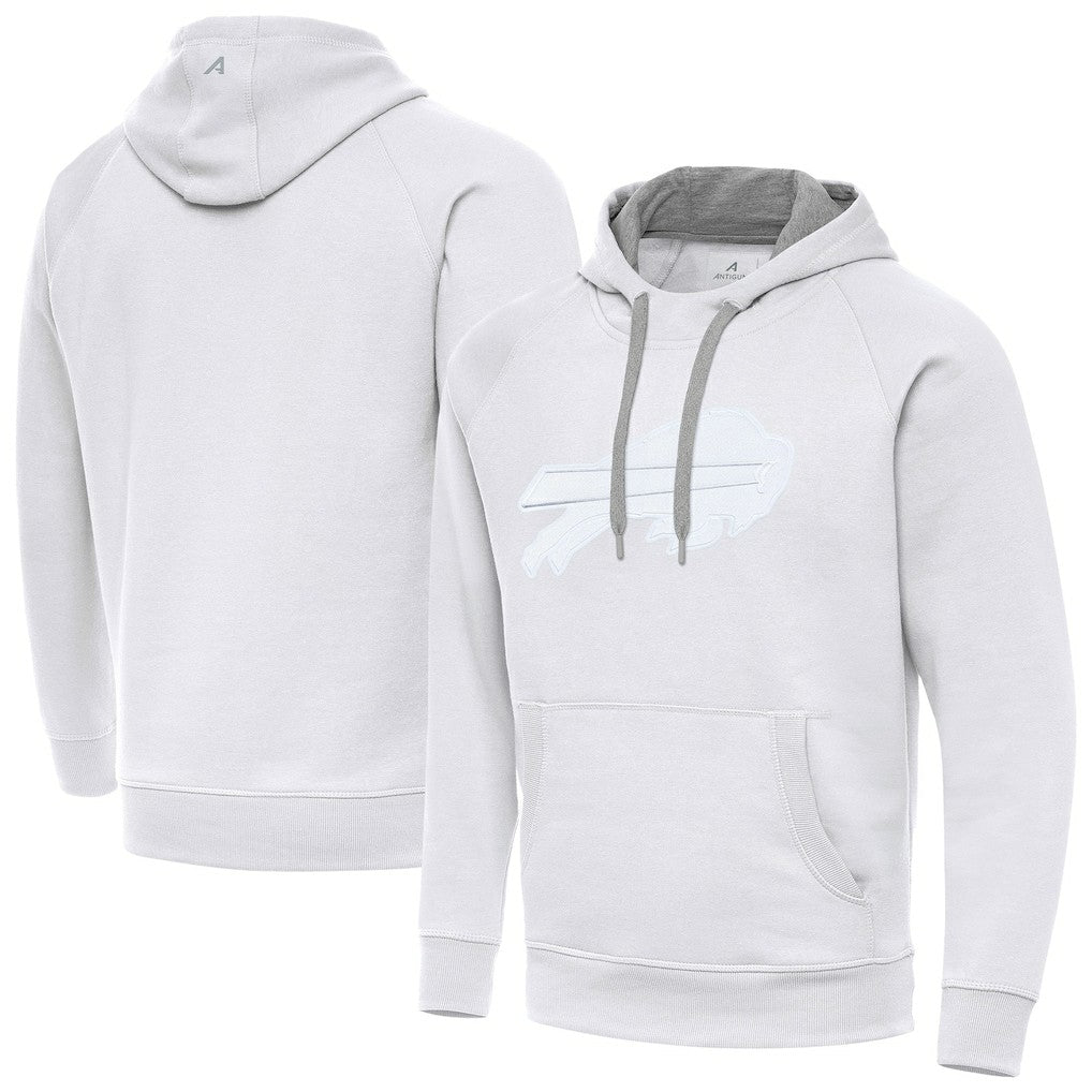 Buffalo Bills Antigua Victory Pullover Hoodie - White Hoodies