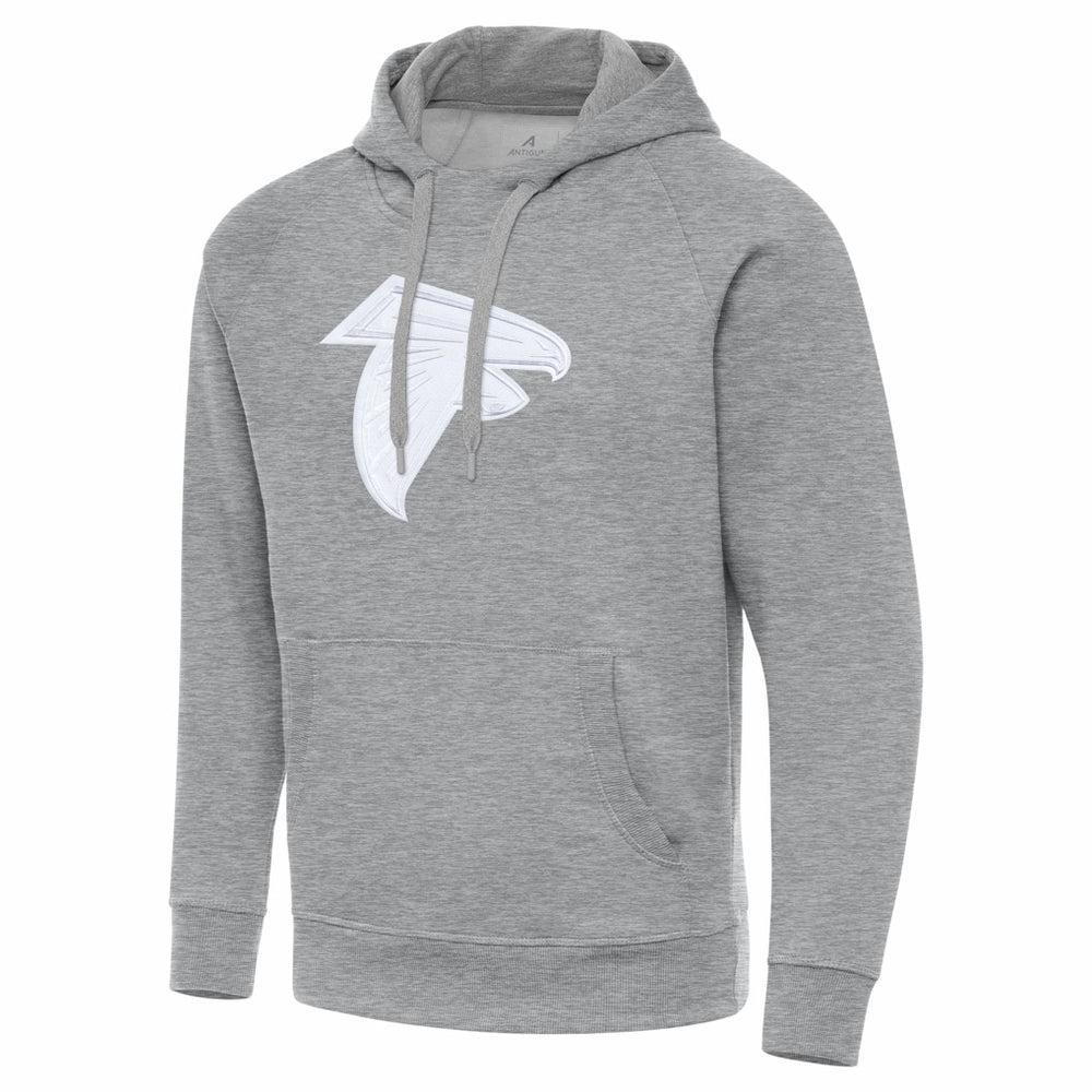 Atlanta Falcons Antigua Victory Pullover Hoodie - Heather Gray Hoodies