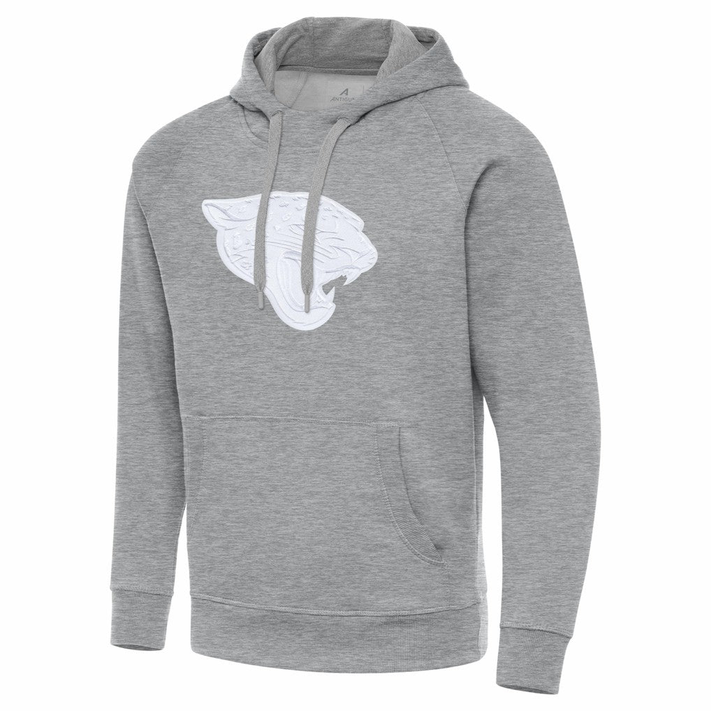 Jacksonville Jaguars Antigua Victory Pullover Hoodie - Heather Gray Hoodies