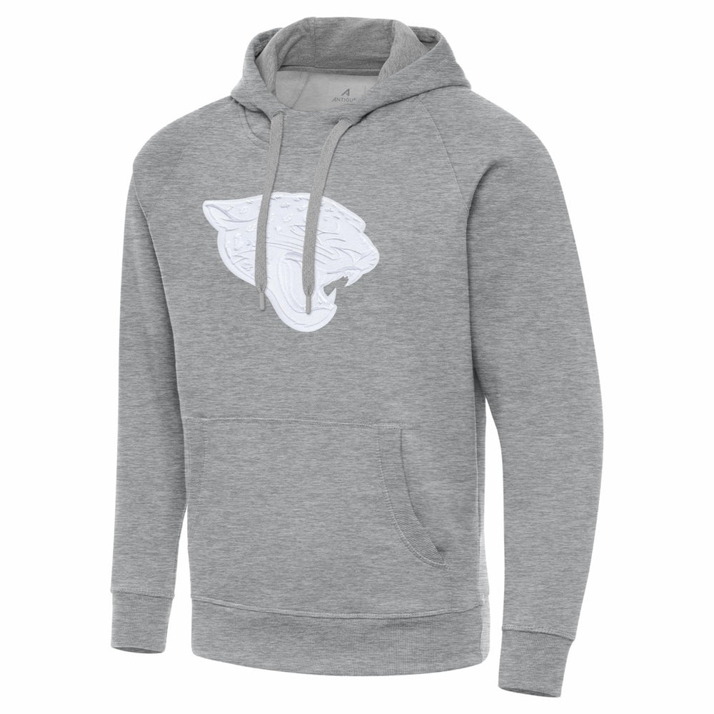 Jacksonville Jaguars Antigua Victory Pullover Hoodie - Heather Gray Hoodies