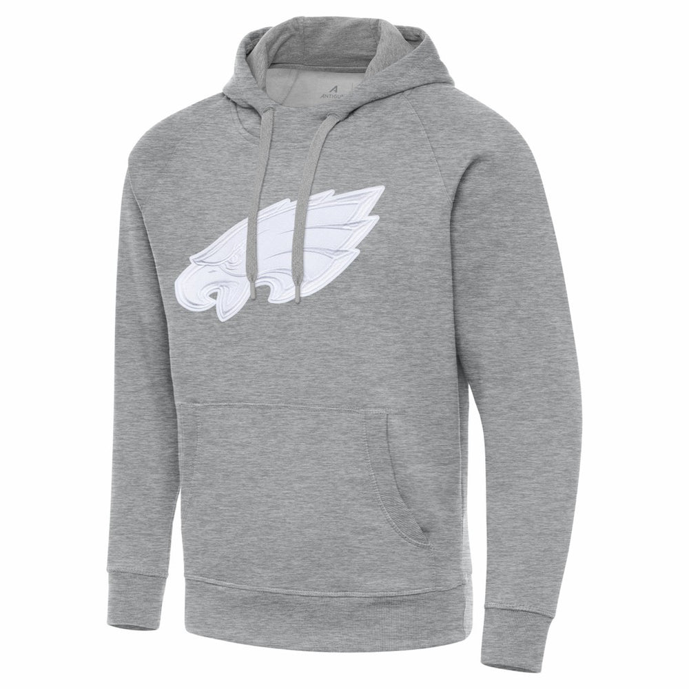 Philadelphia Eagles Antigua Victory Pullover Hoodie - Heather Gray Hoodies
