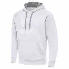 Cleveland Browns Antigua Victory Pullover Hoodie - White Hoodies
