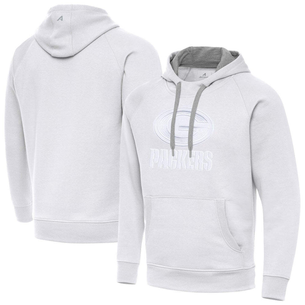 Green Bay Packers Antigua Victory Pullover Hoodie - White Hoodies