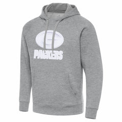 Green Bay Packers Antigua Victory Pullover Hoodie - Heather Gray Hoodies