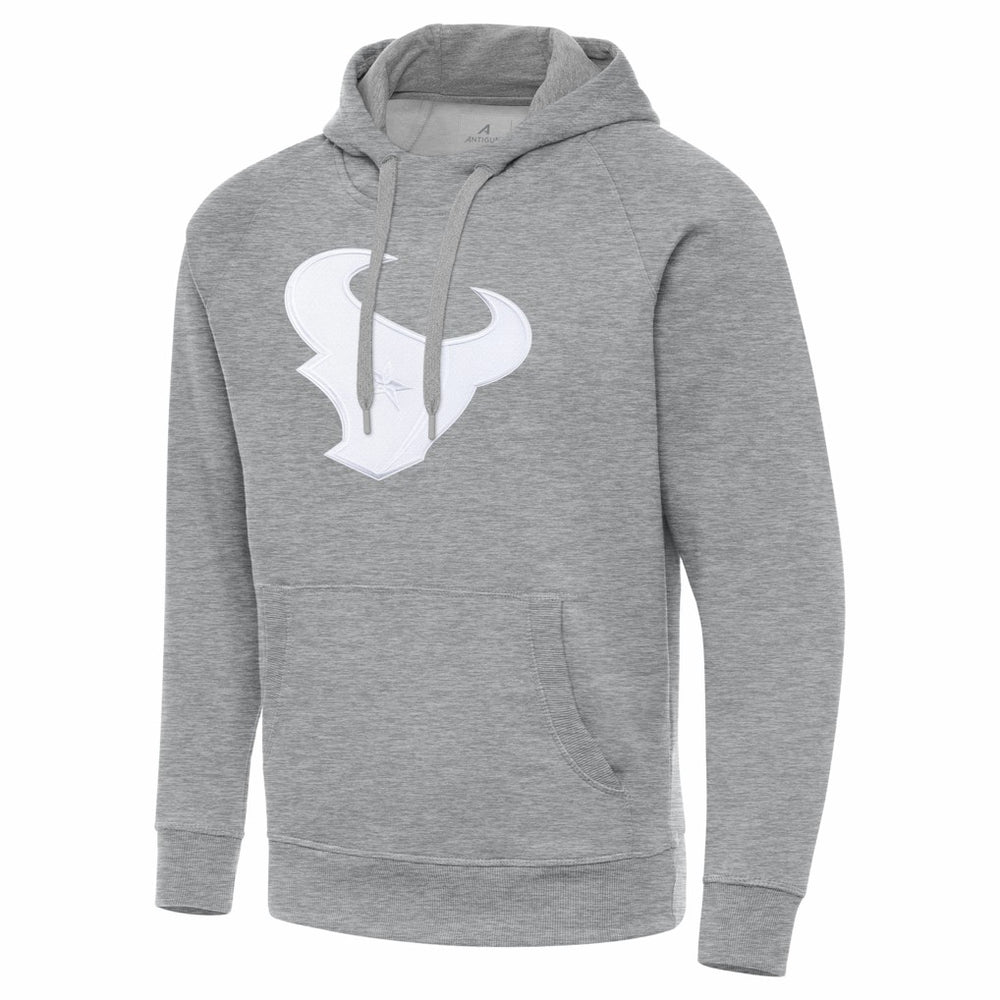 Houston Texans Antigua Victory Pullover Hoodie - Heather Gray Hoodies