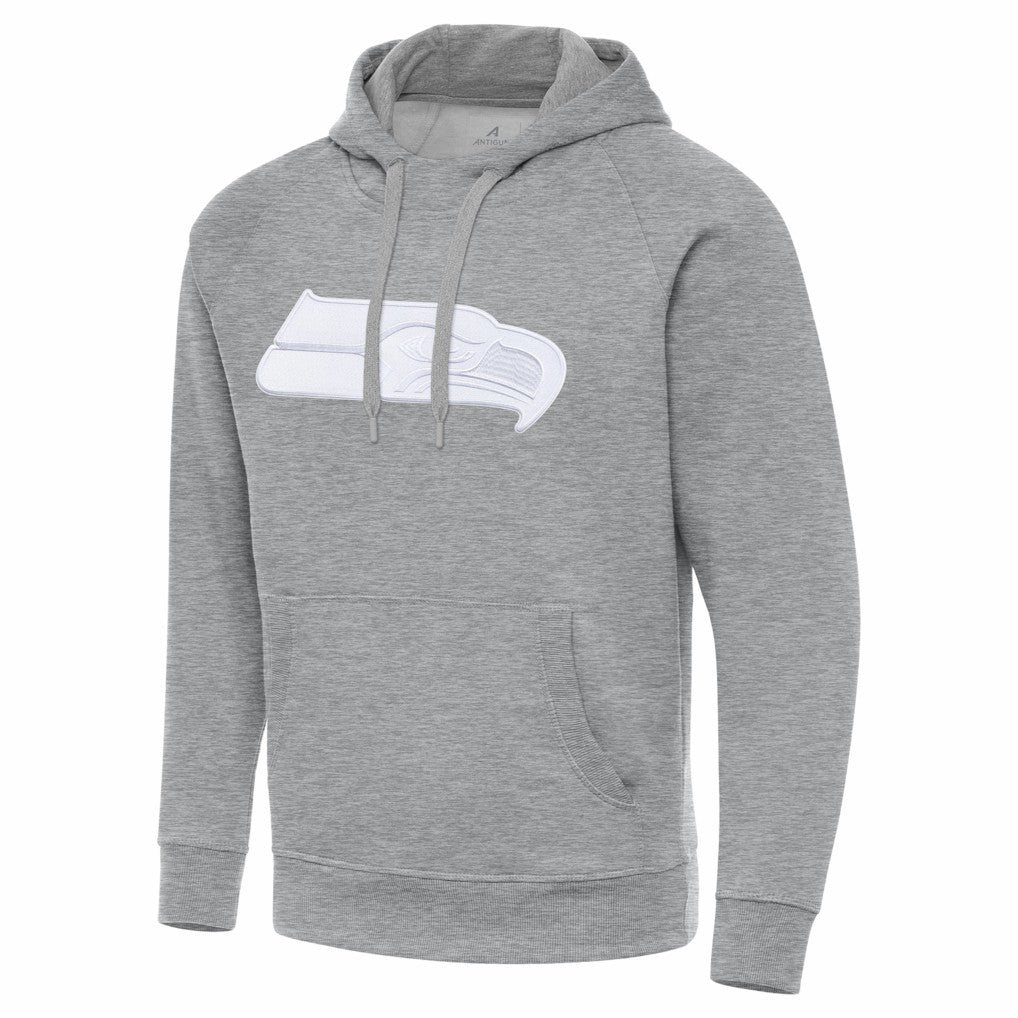 Seattle Seahawks Antigua Victory Pullover Hoodie - Heather Gray Hoodies