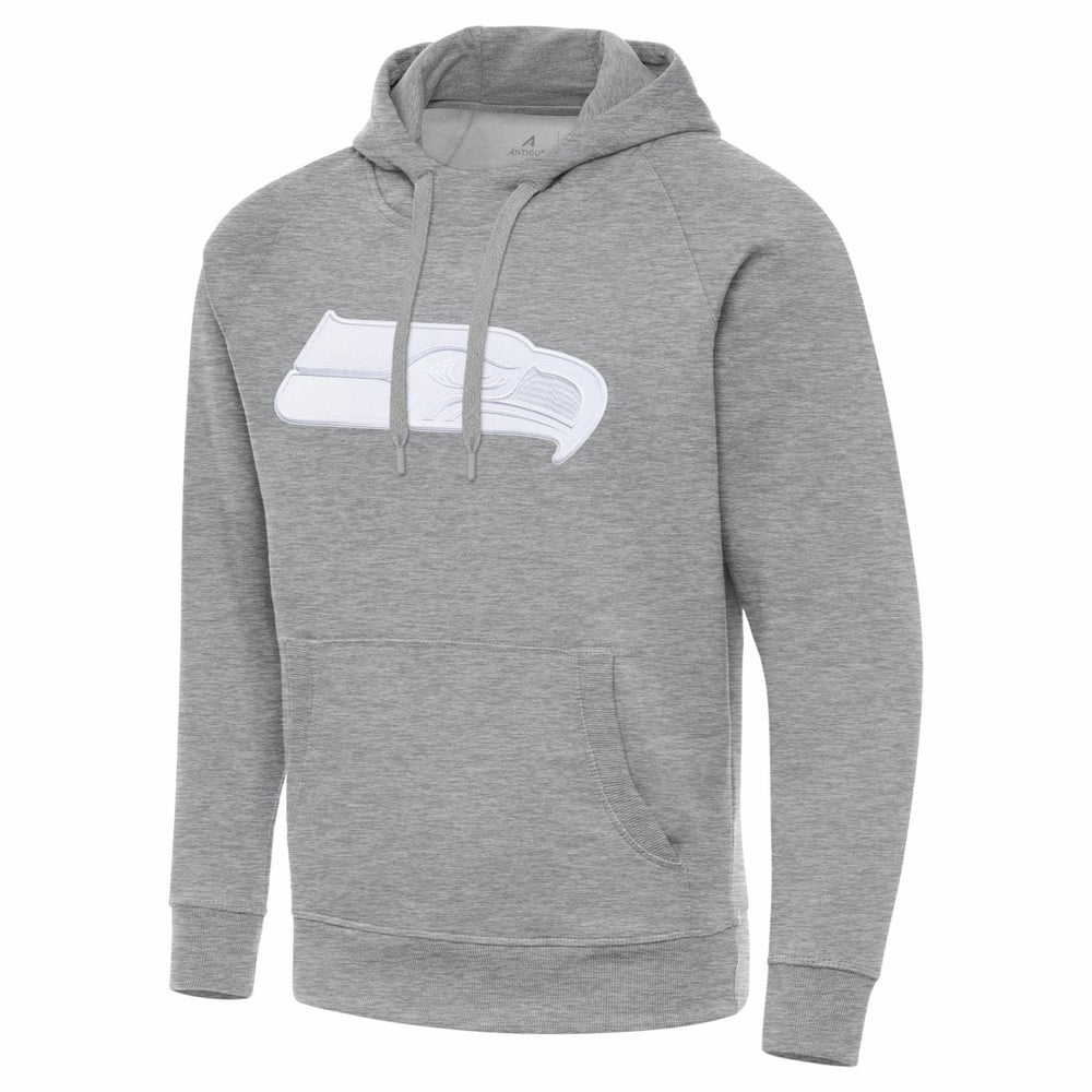 Seattle Seahawks Antigua Victory Pullover Hoodie - Heather Gray Hoodies