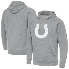 Indianapolis Colts Antigua Victory Pullover Hoodie - Heather Gray Hoodies
