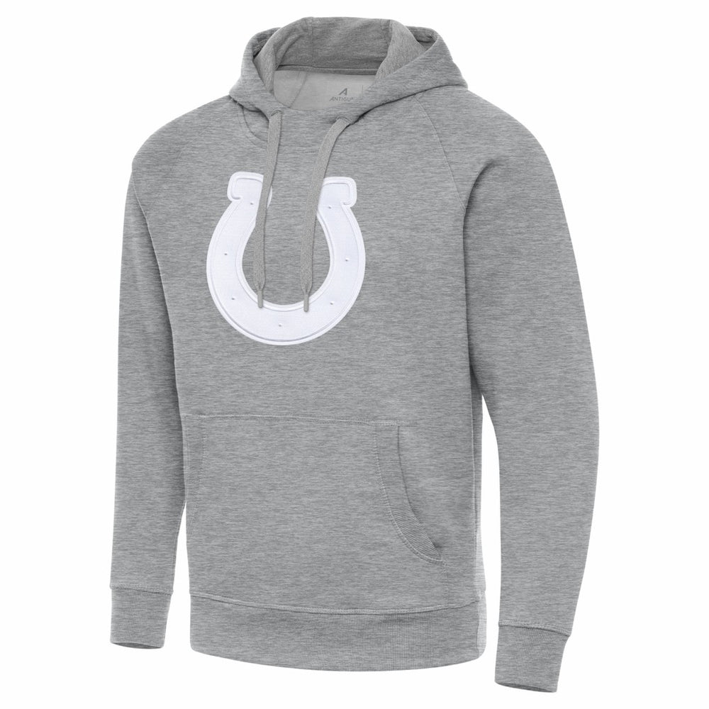 Indianapolis Colts Antigua Victory Pullover Hoodie - Heather Gray Hoodies