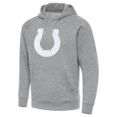 Indianapolis Colts Antigua Victory Pullover Hoodie - Heather Gray Hoodies