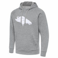 Denver Broncos Antigua Victory Pullover Hoodie - Heather Gray Hoodies
