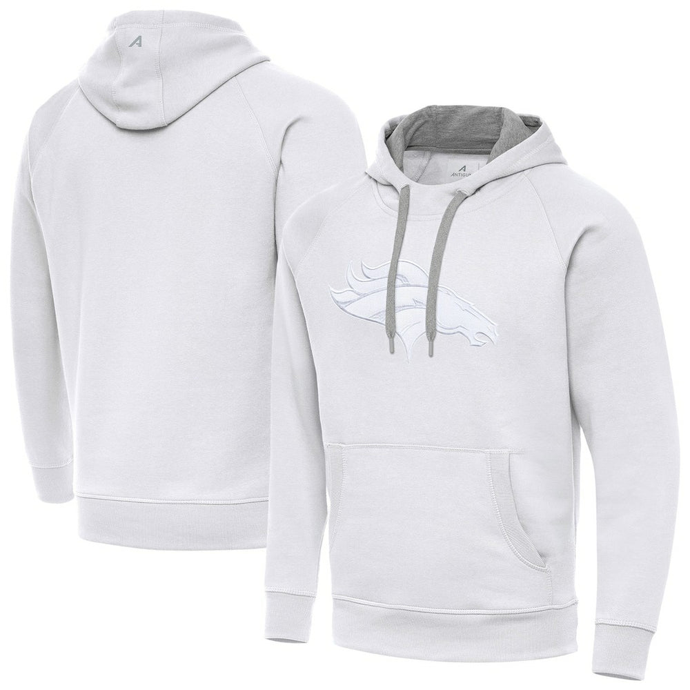Denver Broncos Antigua Victory Pullover Hoodie - White Hoodies