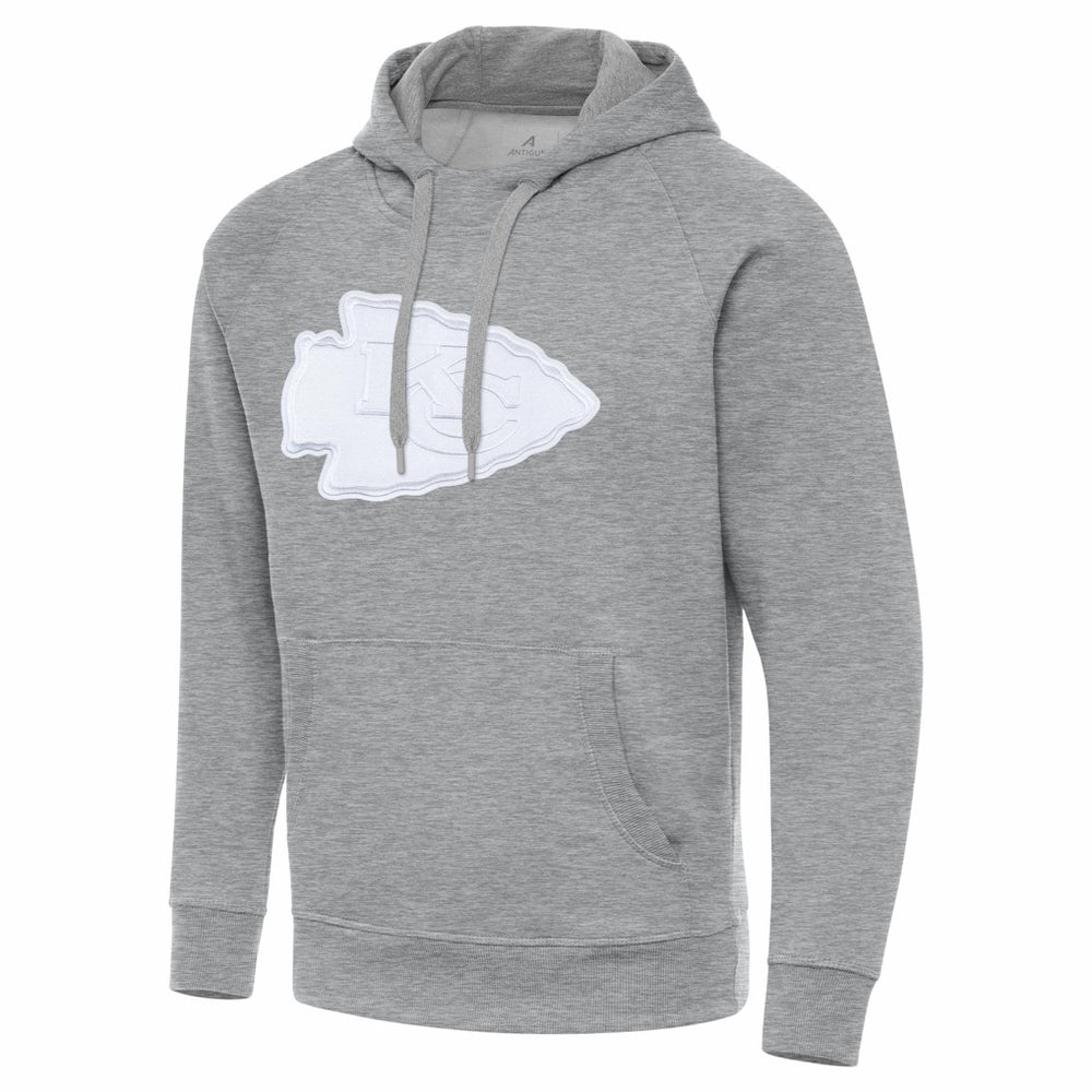 Kansas City Chiefs Antigua Victory Pullover Hoodie - Heather Gray Hoodies