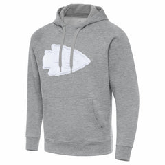 Kansas City Chiefs Antigua Victory Pullover Hoodie - Heather Gray Hoodies