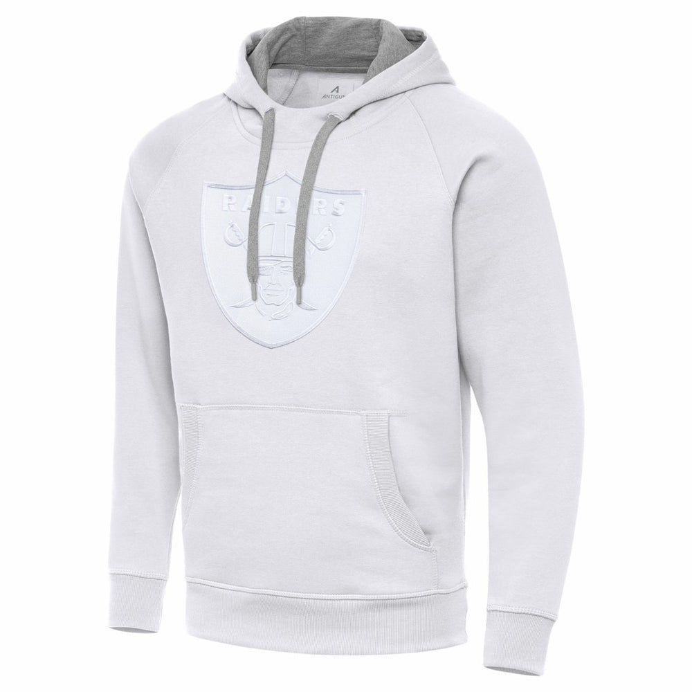 Las Vegas Raiders Antigua Victory Pullover Hoodie - White Hoodies