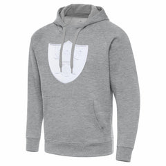 Las Vegas Raiders Antigua Victory Pullover Hoodie - Heather Gray Hoodies
