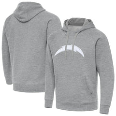 Los Angeles Chargers Antigua Victory Pullover Hoodie - Heather Gray Hoodies