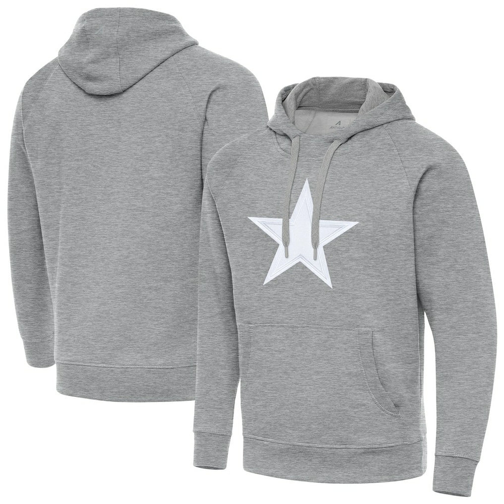 Dallas Cowboys Antigua Victory Pullover Hoodie - Heather Gray Hoodies
