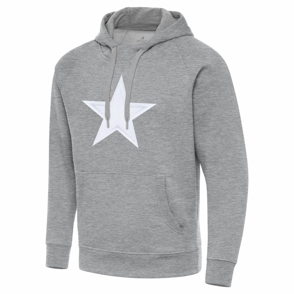 Dallas Cowboys Antigua Victory Pullover Hoodie - Heather Gray Hoodies