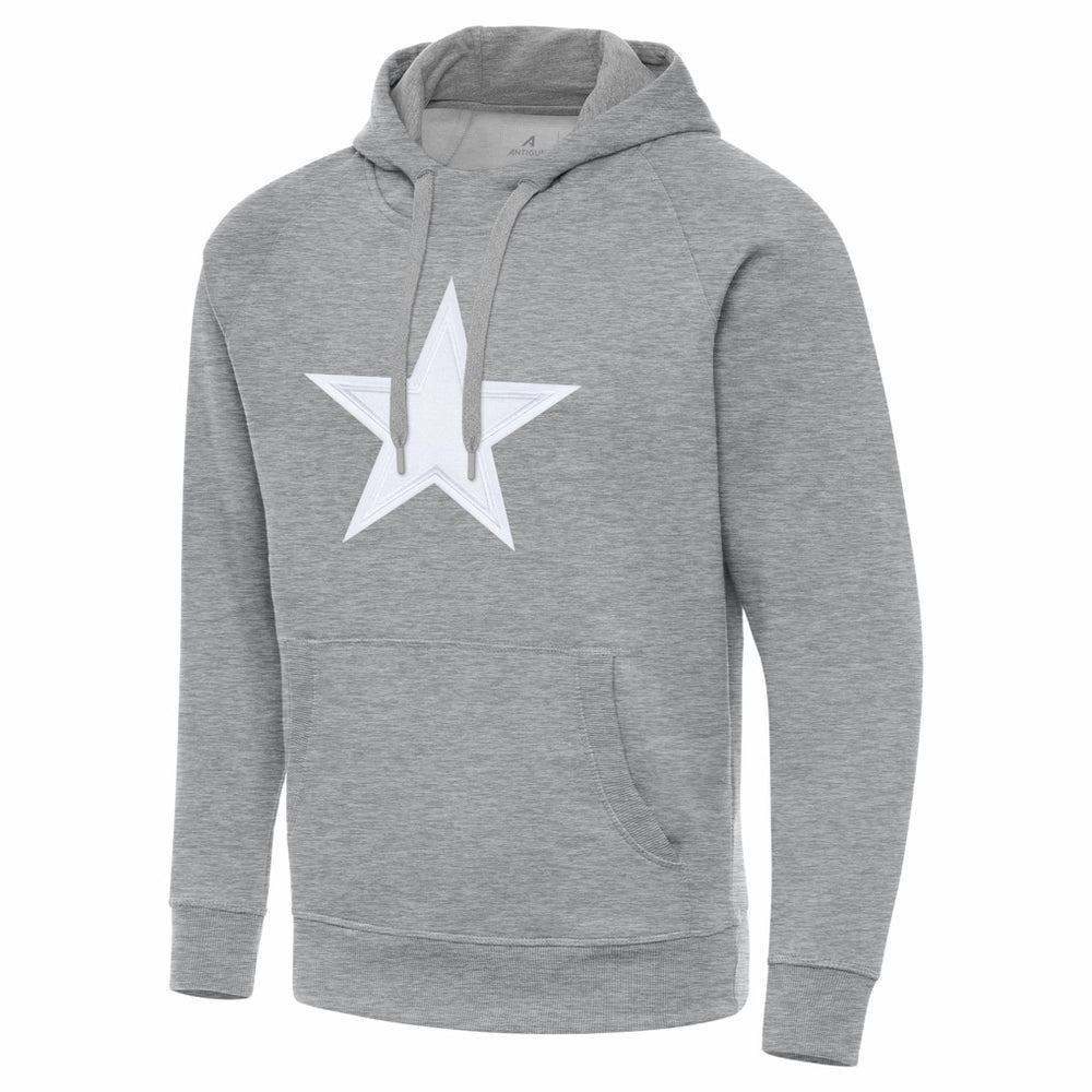 Dallas Cowboys Antigua Victory Pullover Hoodie - Heather Gray Hoodies