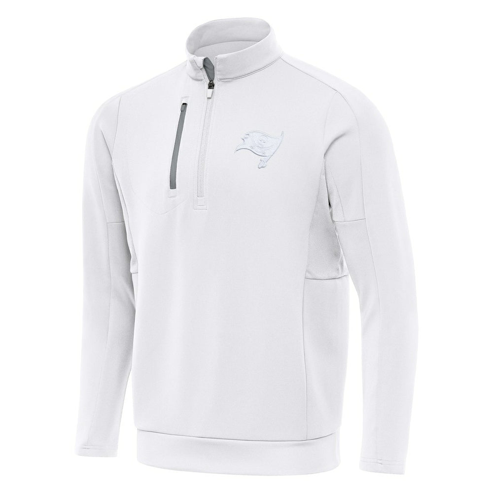 Tampa Bay Buccaneers Antigua Generation Quarter-Zip Jacket - White Jackets