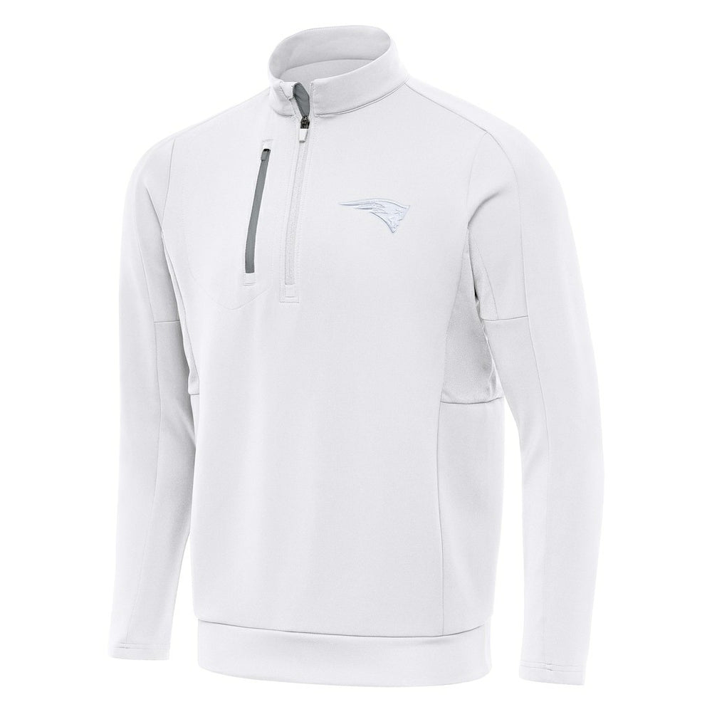 New England Patriots Antigua Generation Quarter-Zip Jacket - White Jackets