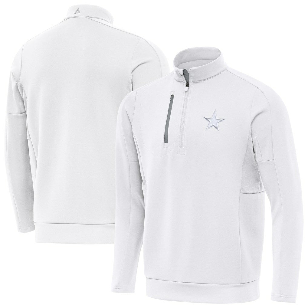 Dallas Cowboys Antigua Generation Quarter-Zip Jacket - White Jackets