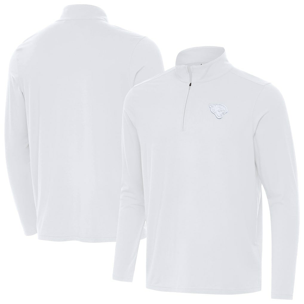 Jacksonville Jaguars Antigua Intent Quarter-Zip Jacket - White Jackets