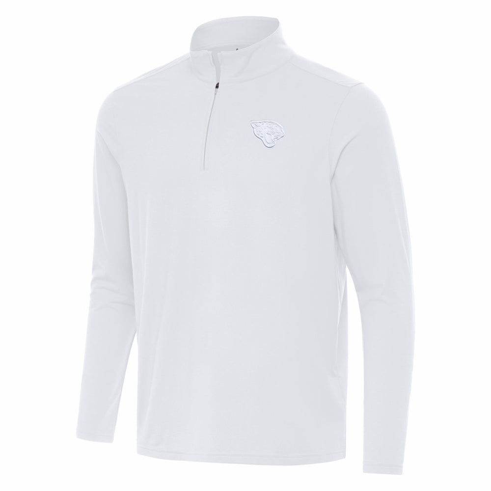 Jacksonville Jaguars Antigua Intent Quarter-Zip Jacket - White Jackets