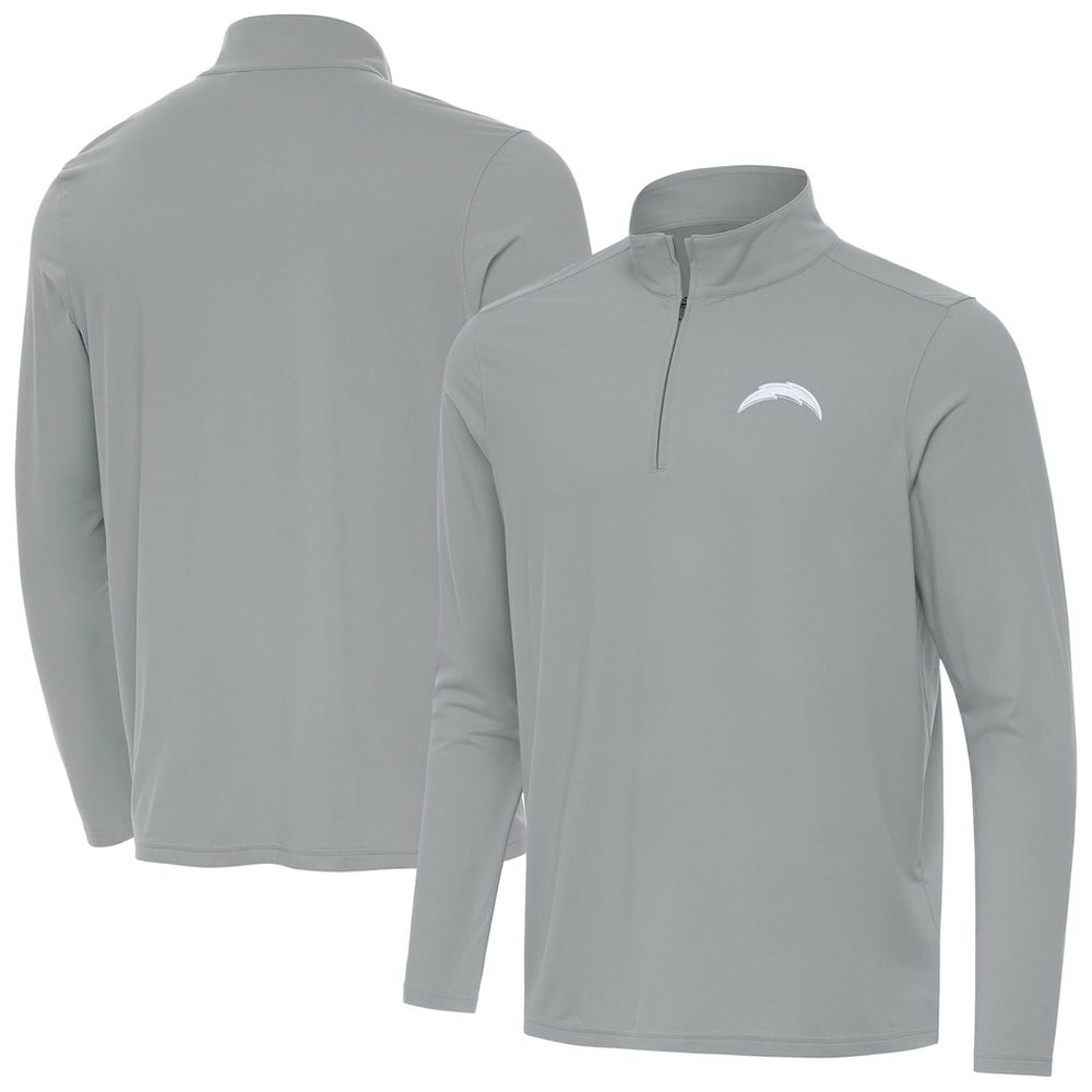 Los Angeles Chargers Men's Antigua Intent Quarter-Zip Jacket - Gray Jackets