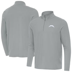 Los Angeles Chargers Men's Antigua Intent Quarter-Zip Jacket - Gray Jackets