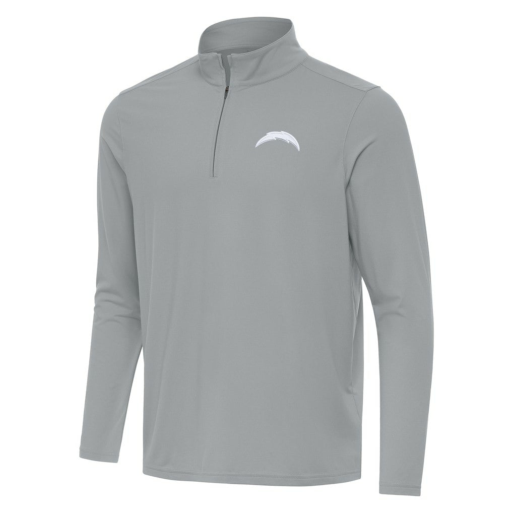 Los Angeles Chargers Men's Antigua Intent Quarter-Zip Jacket - Gray Jackets