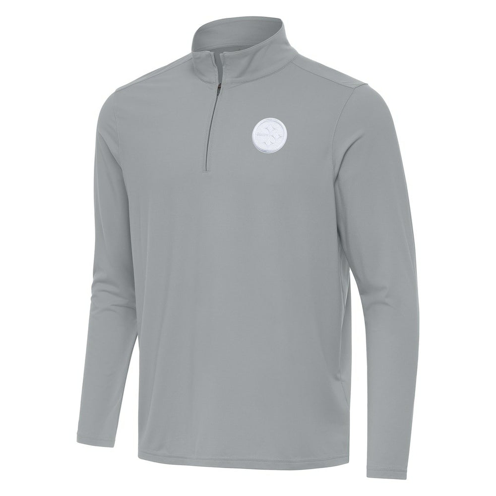 Pittsburgh Steelers Men's Antigua Intent Quarter-Zip Jacket - Gray Jackets
