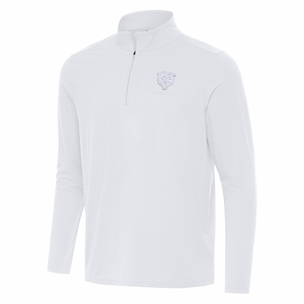 Chicago Bears Antigua Intent Quarter-Zip Jacket - White Jackets
