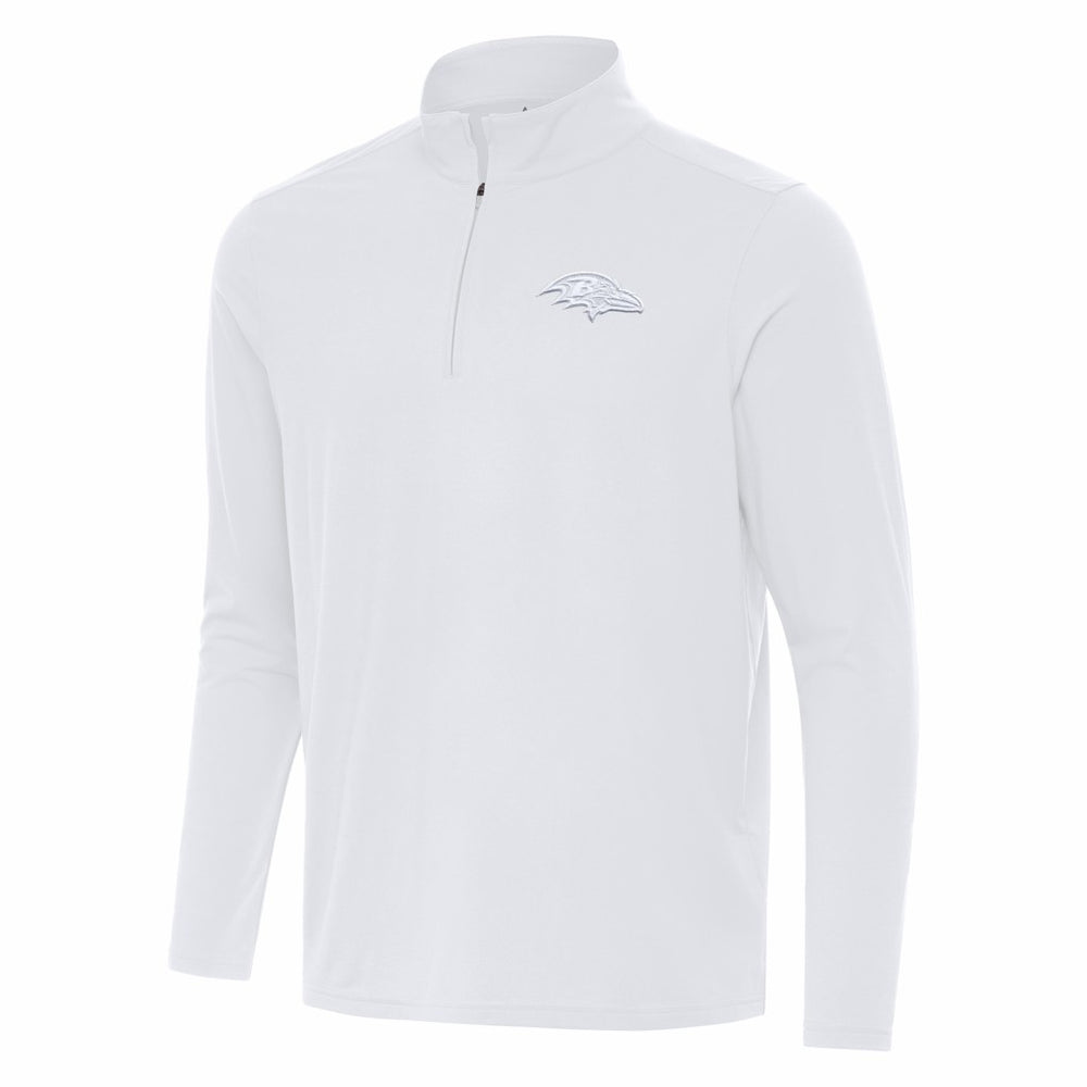 Baltimore Ravens Antigua Intent Quarter-Zip Jacket - White Jackets