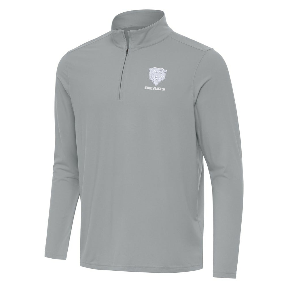 Chicago Bears Men's Antigua Intent Quarter-Zip Jacket - Gray Jackets
