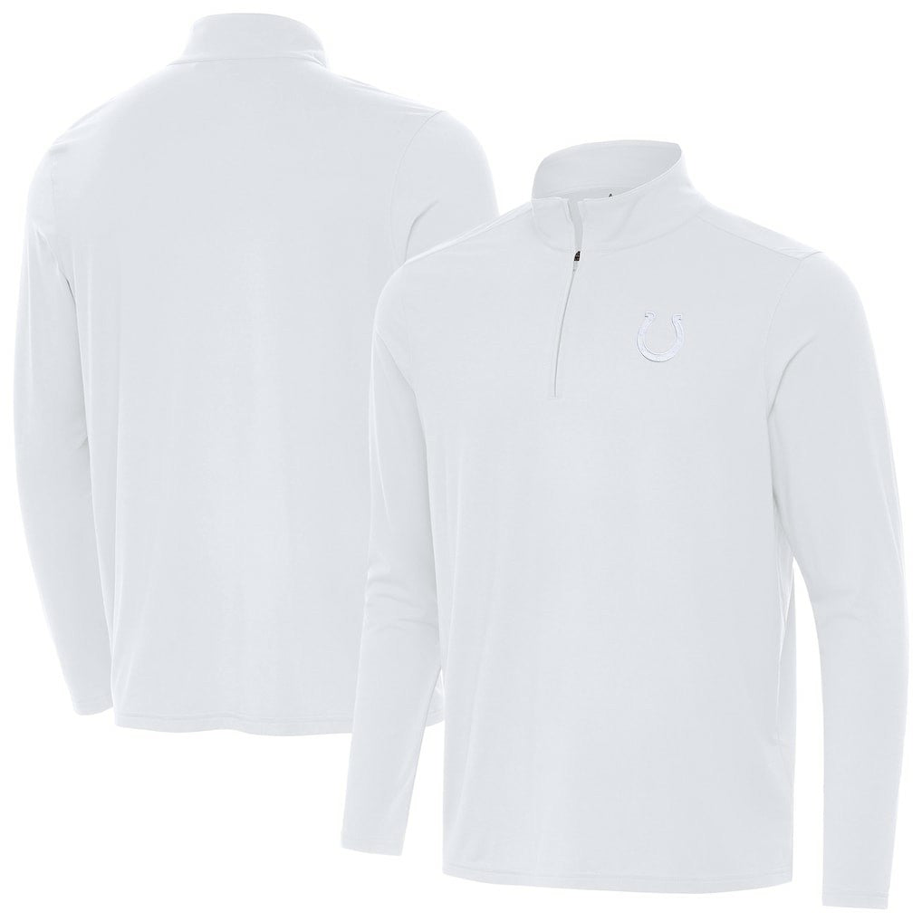 Indianapolis Colts Antigua Intent Quarter-Zip Jacket - White Jackets