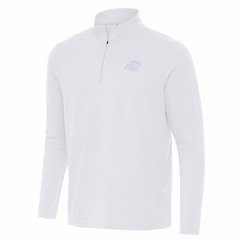 Carolina Panthers Antigua Intent Quarter-Zip Jacket - White Jackets