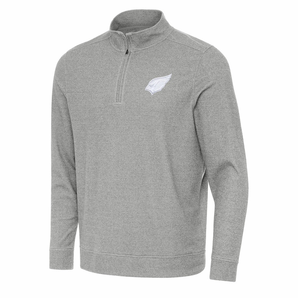 Arizona Cardinals Antigua Subtle Quarter-Zip Jacket - Heather Gray Jackets