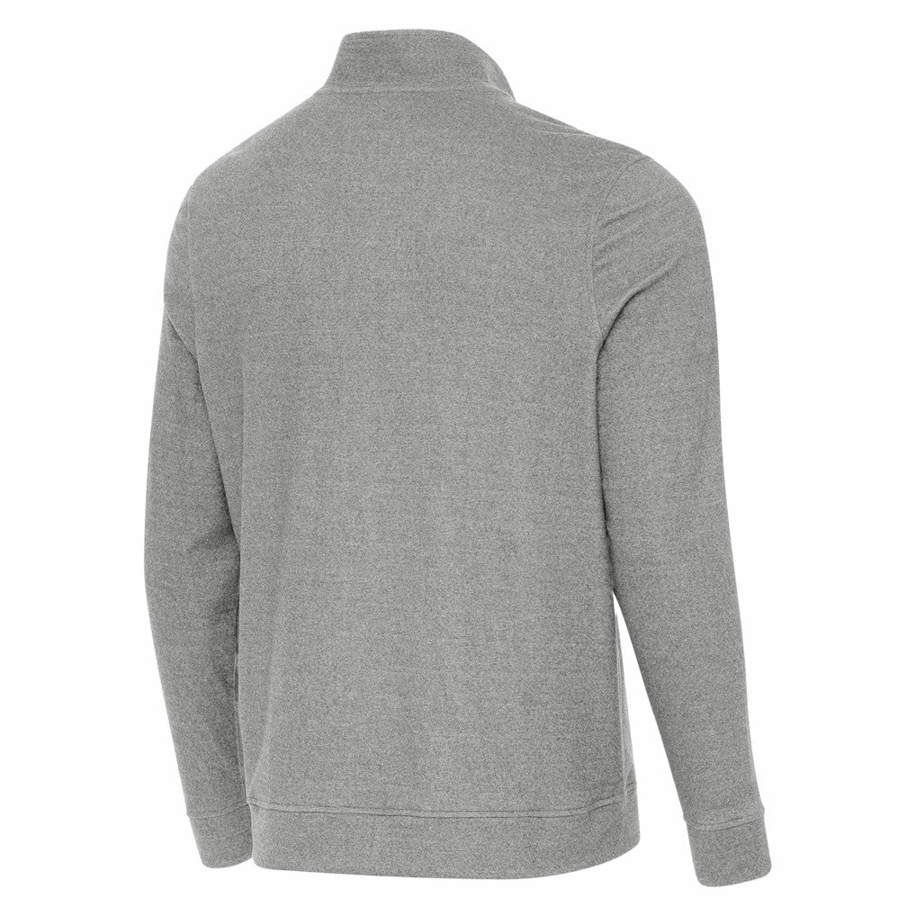 Chicago Bears Antigua Subtle Quarter-Zip Jacket - Heather Gray Jackets